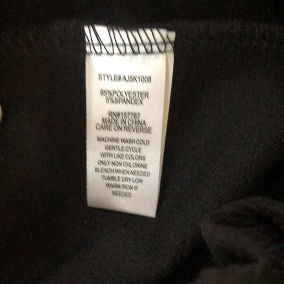 Black paper bag style pull on dress pants - Picture 4 of 5